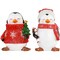 Northlight Glittered Penguins with Sweater and Scarf Christmas Figurines - 6" - Set of 2